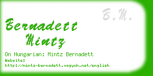 bernadett mintz business card